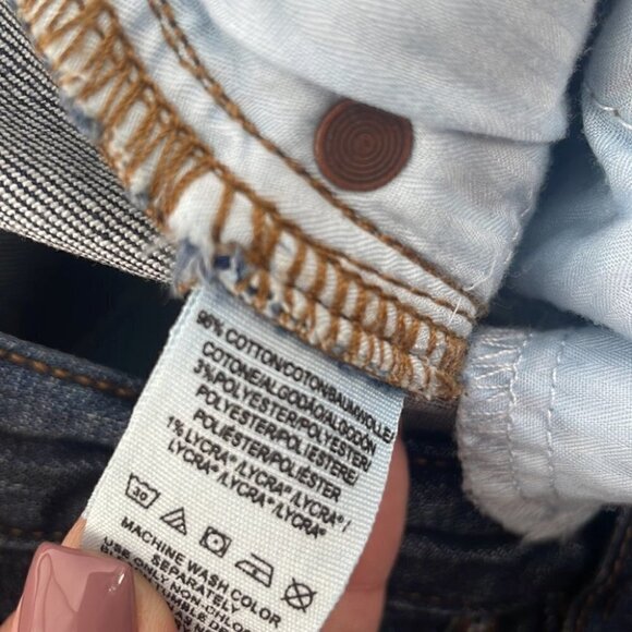 𝅺FREE people skinny slim jeans dark denim sz 27 - Picture 4 of 8